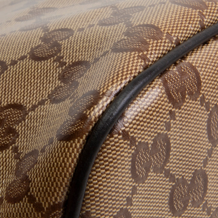 GUCCI GG Crystal Vintage Dome Bag - Brown