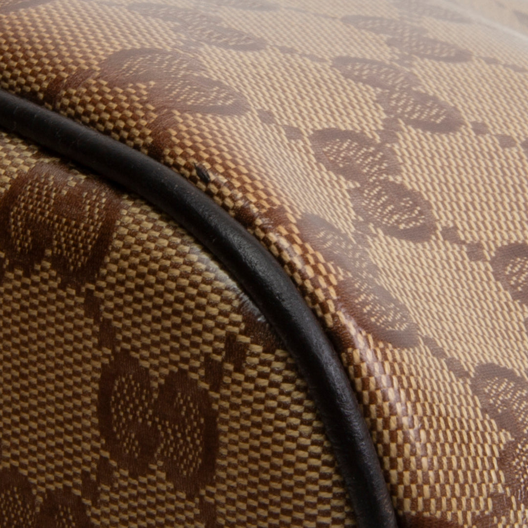 GUCCI GG Crystal Vintage Dome Bag - Brown