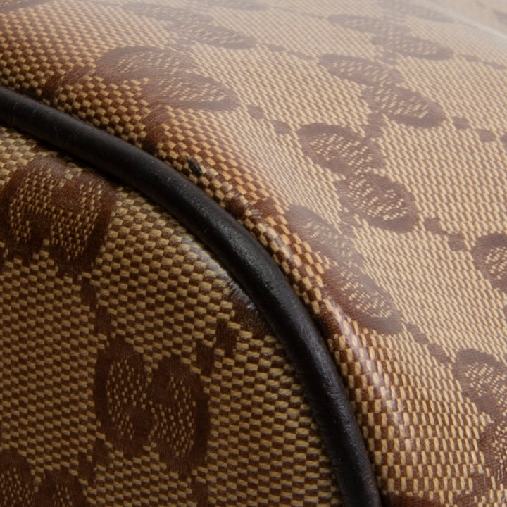 GUCCI GG Crystal Vintage Dome Bag - Brown
