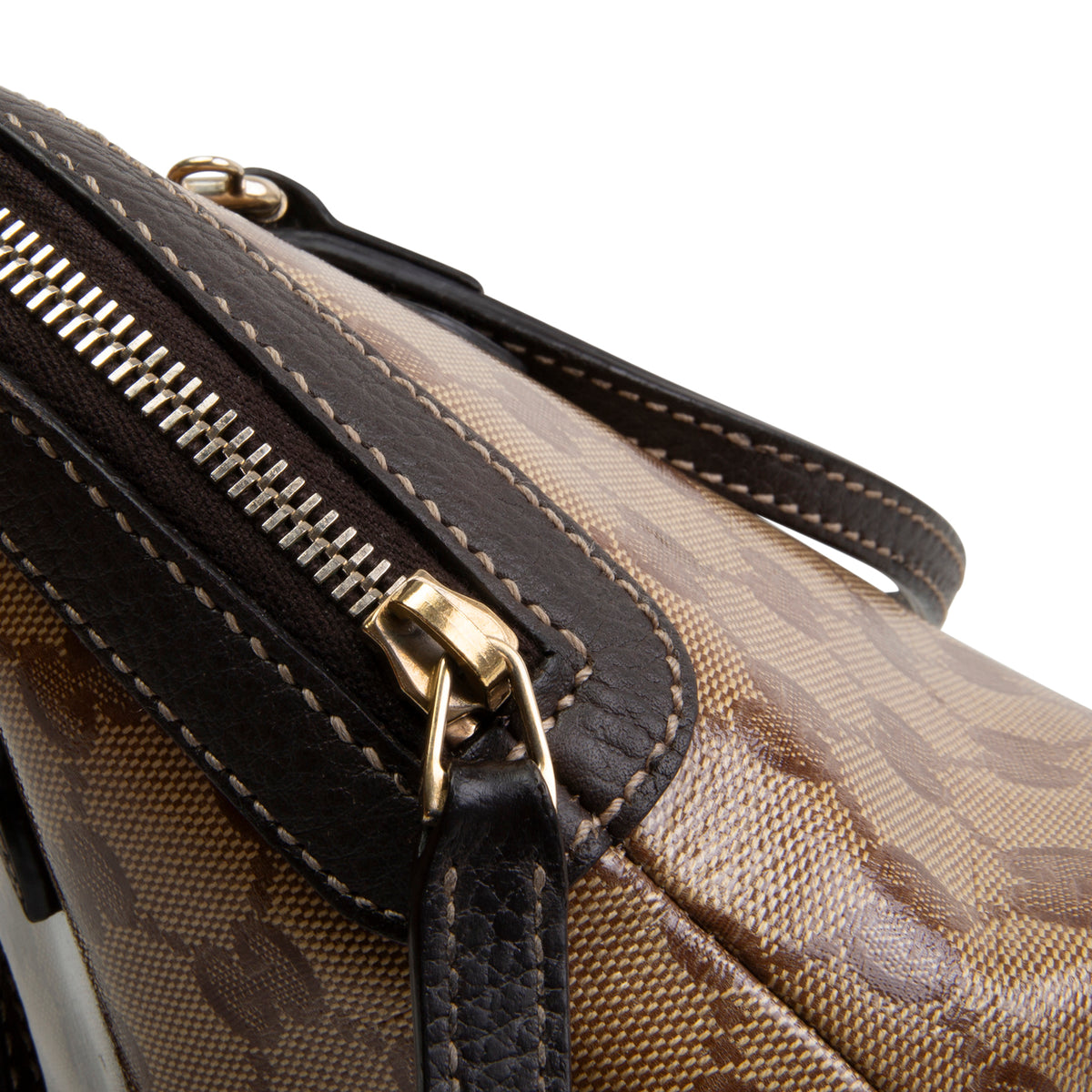 GUCCI GG Crystal Vintage Dome Bag - Brown