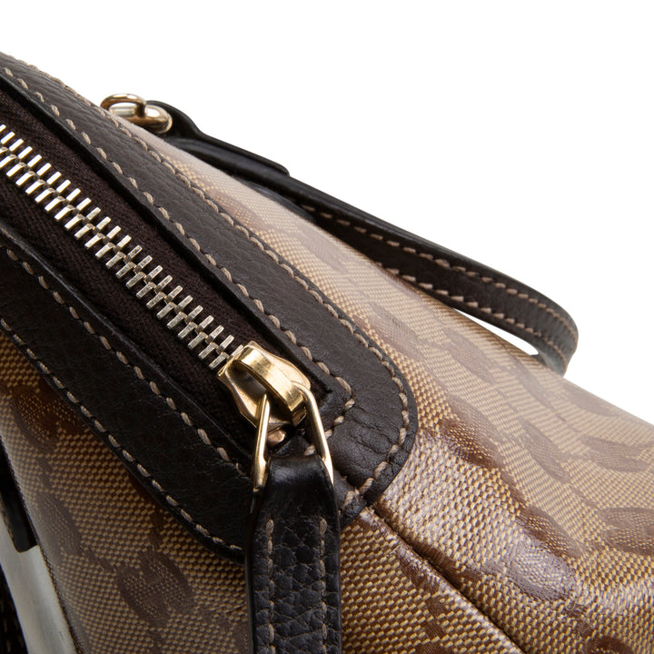 GUCCI GG Crystal Vintage Dome Bag - Brown