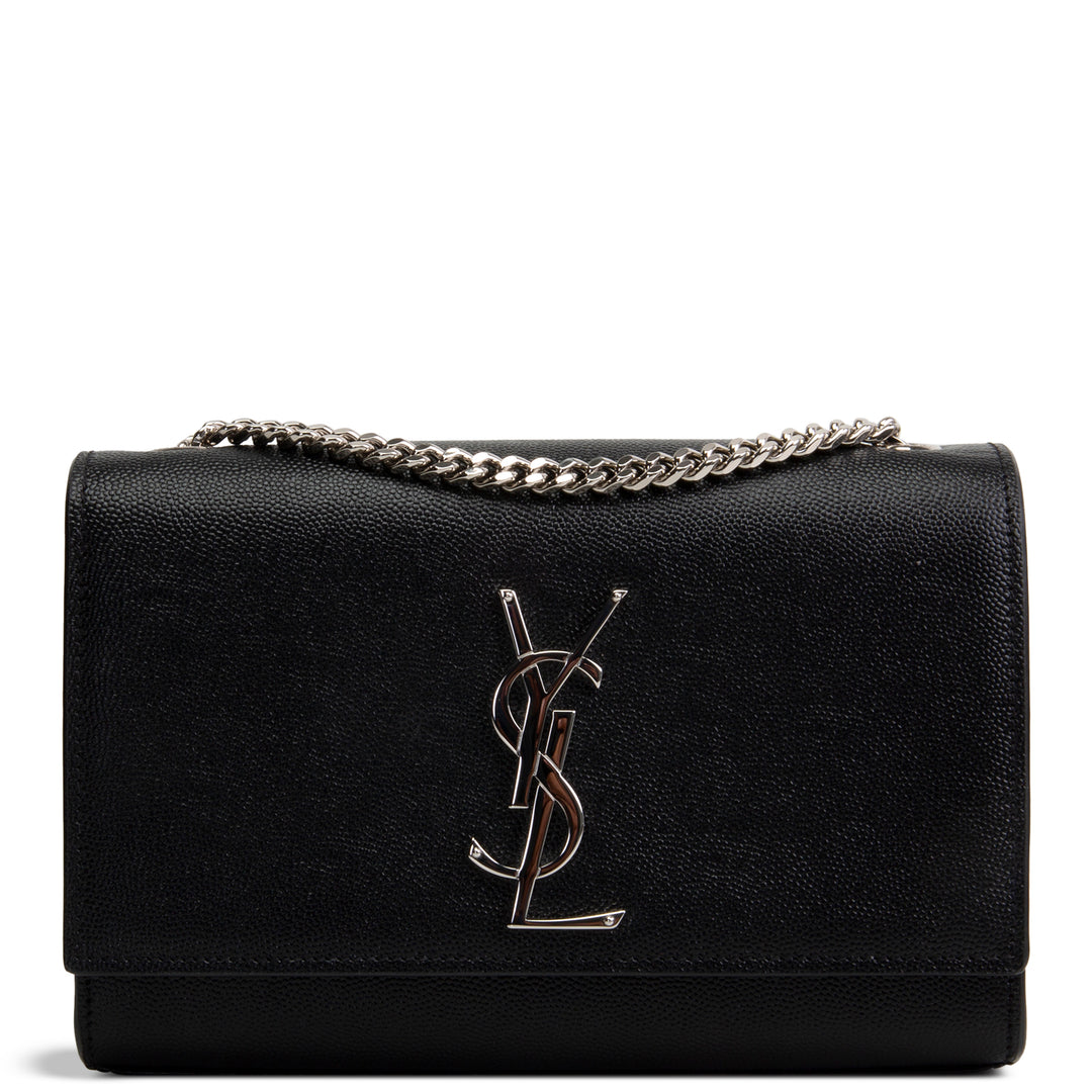 SAINT LAURENT Grain de Poudre Kate Shoulder Bag - Black