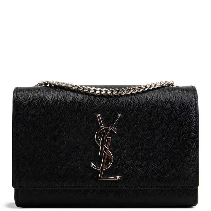 SAINT LAURENT Grain de Poudre Kate Shoulder Bag - Black