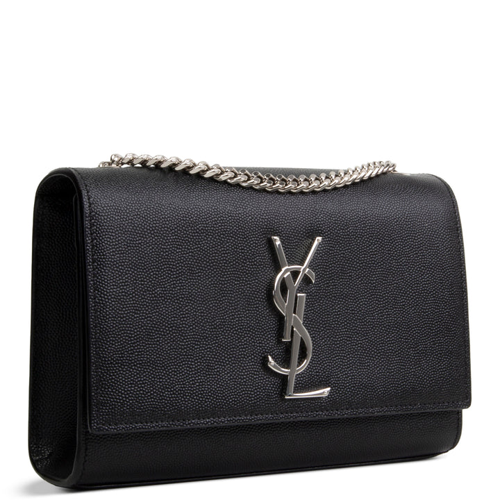 SAINT LAURENT Grain de Poudre Kate Shoulder Bag - Black