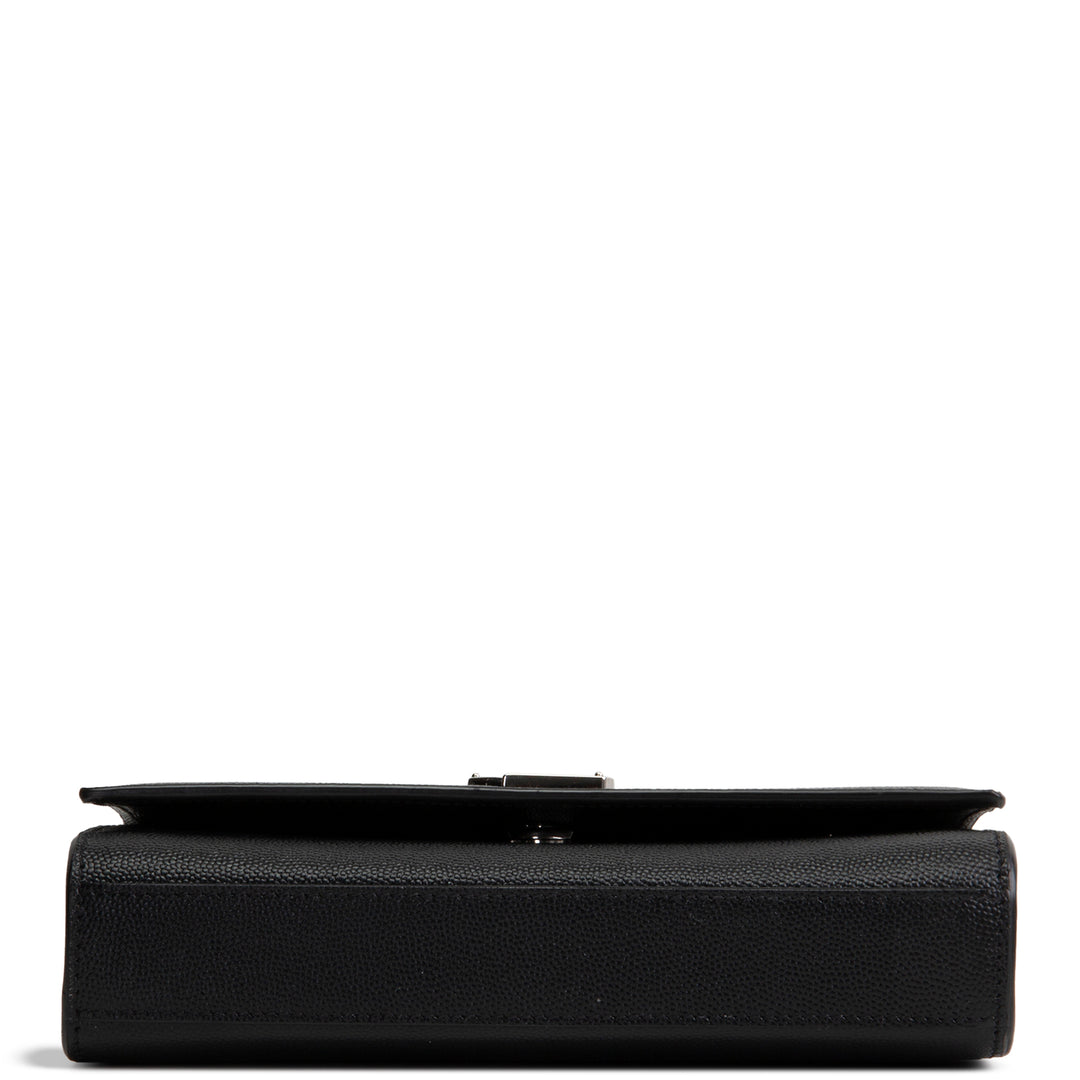 SAINT LAURENT Grain de Poudre Kate Shoulder Bag - Black