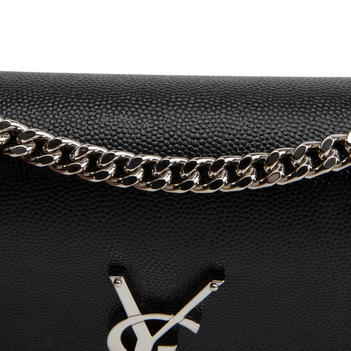 SAINT LAURENT Grain de Poudre Kate Shoulder Bag - Black