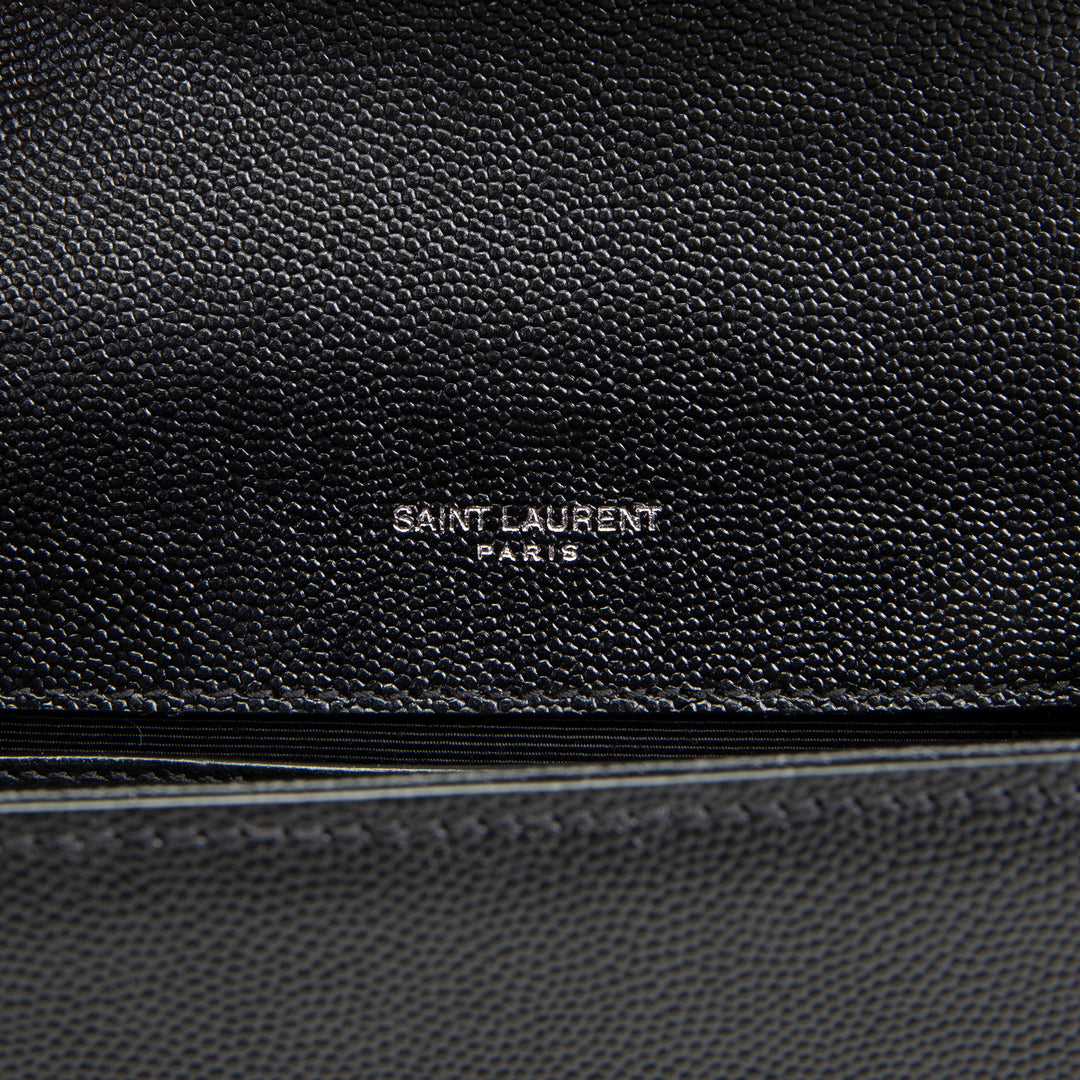 SAINT LAURENT Grain de Poudre Kate Shoulder Bag - Black