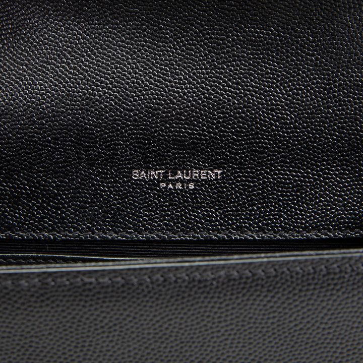 SAINT LAURENT Grain de Poudre Kate Shoulder Bag - Black