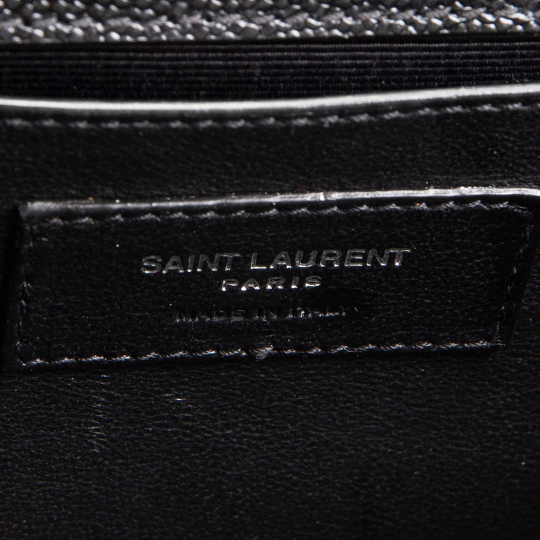 SAINT LAURENT Grain de Poudre Kate Shoulder Bag - Black