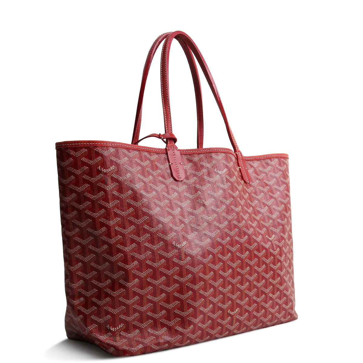 GOYARD Goyardine St. Louis Tote PM w/ Pouch - Red