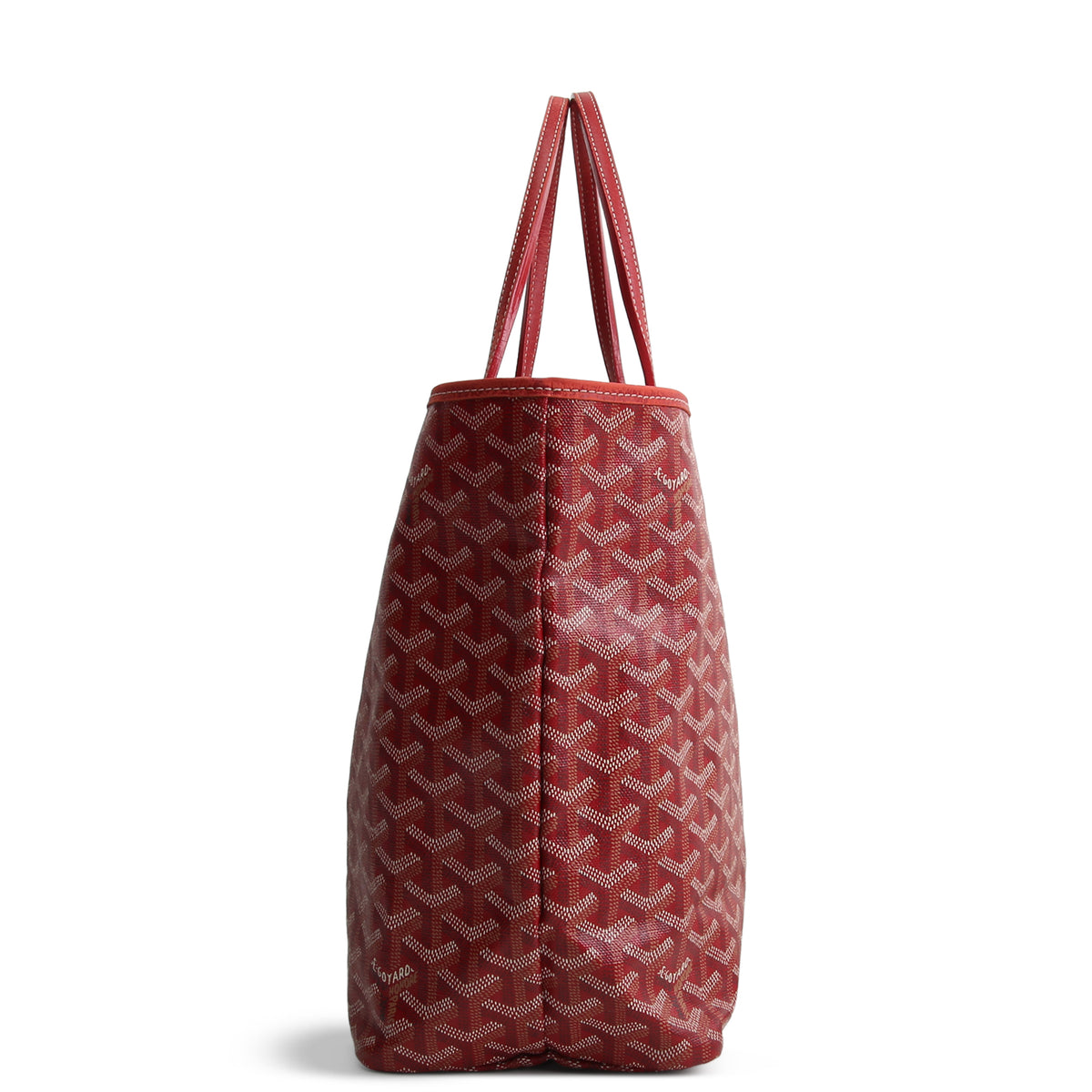 GOYARD Goyardine St. Louis Tote PM w/ Pouch - Red
