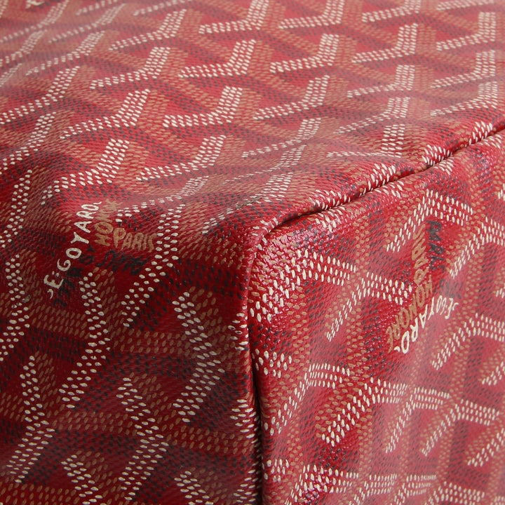 GOYARD Goyardine St. Louis Tote PM w/ Pouch - Red