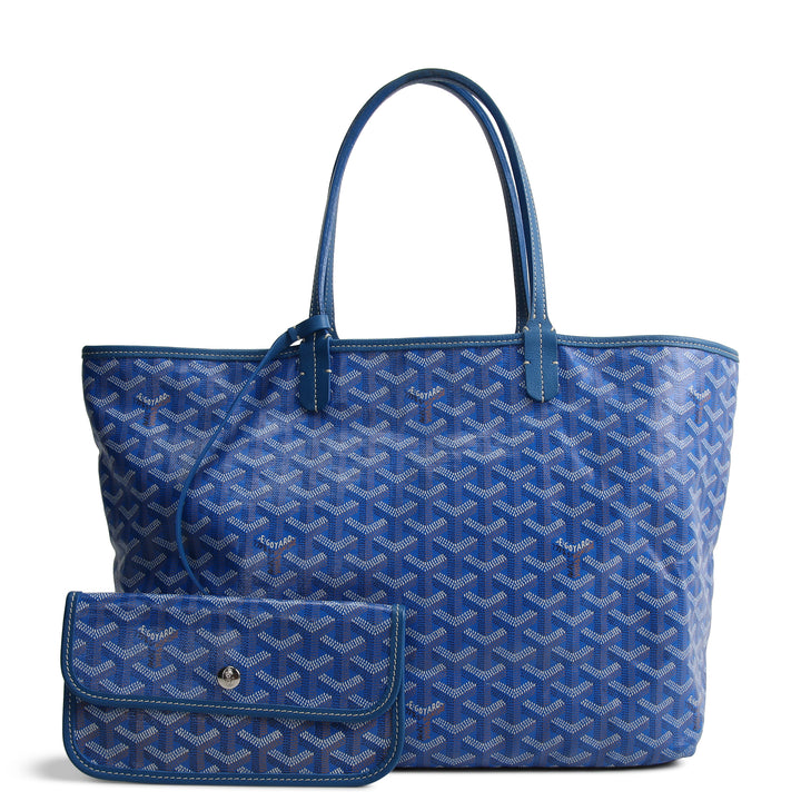 GOYARD Goyardine St. Louis Tote PM w/ Pouch - Blue