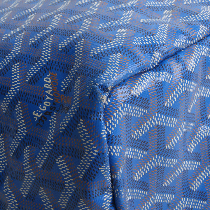 GOYARD Goyardine St. Louis Tote PM w/ Pouch - Blue