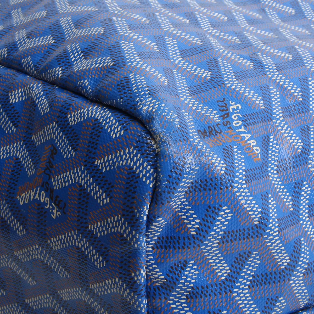 GOYARD Goyardine St. Louis Tote PM w/ Pouch - Blue