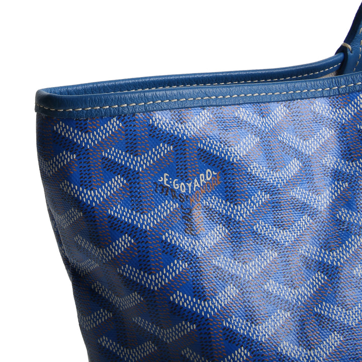 GOYARD Goyardine St. Louis Tote PM w/ Pouch - Blue