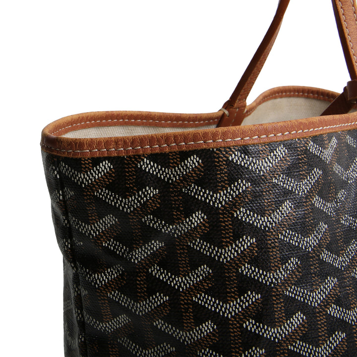 GOYARD Goyardine St. Louis Tote PM w/ Pouch - Black