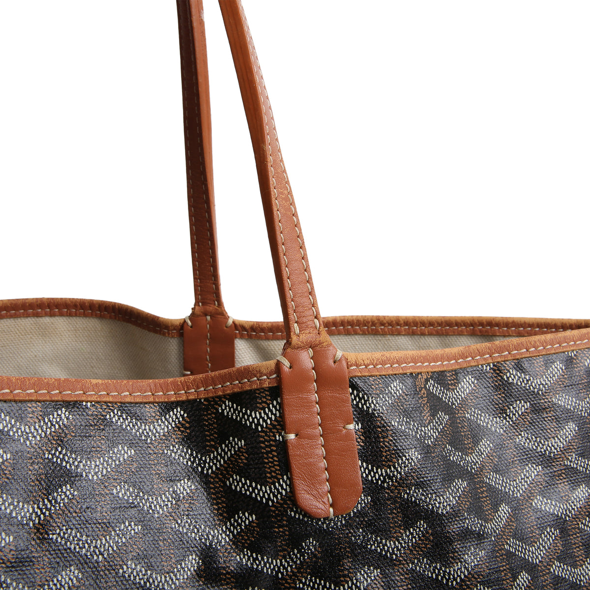 GOYARD Goyardine St. Louis Tote PM w/ Pouch - Black
