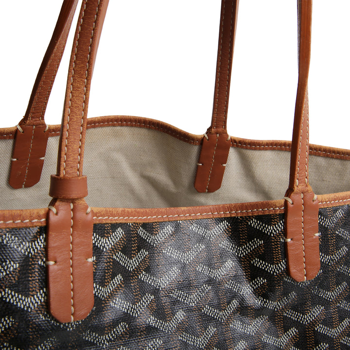 GOYARD Goyardine St. Louis Tote PM w/ Pouch - Black