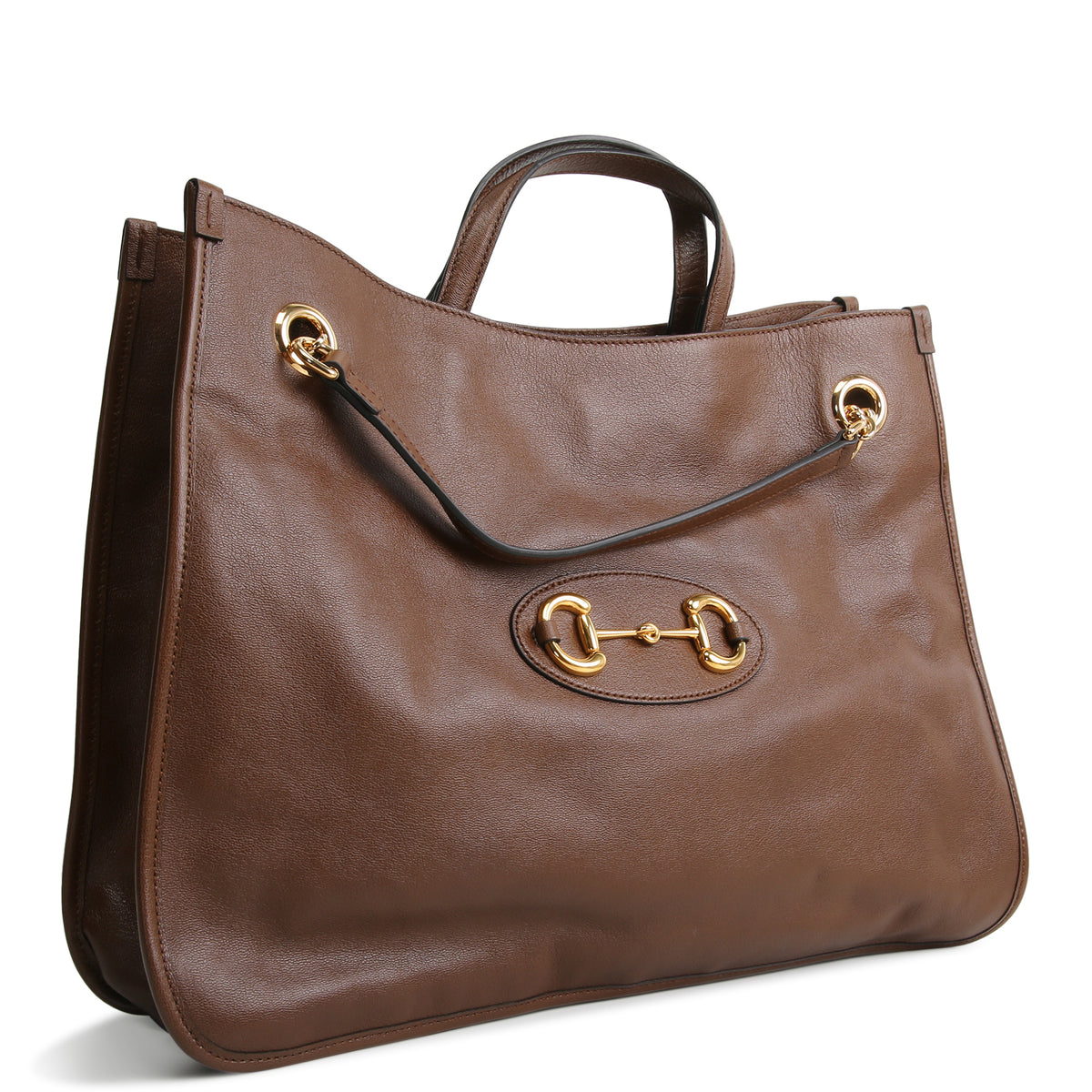 GUCCI Horsebit 1955 Leather Chain Tote