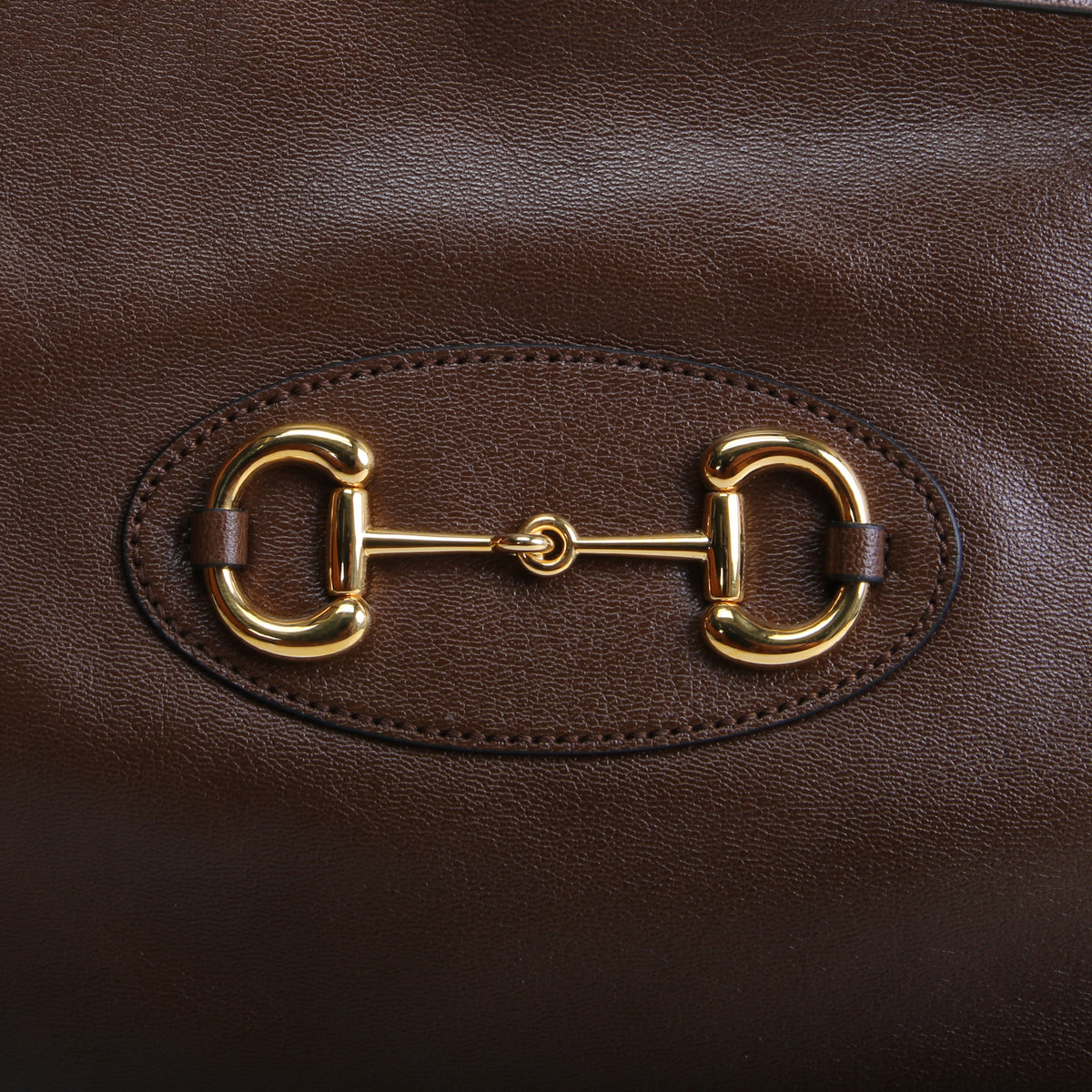 GUCCI Horsebit 1955 Leather Chain Tote