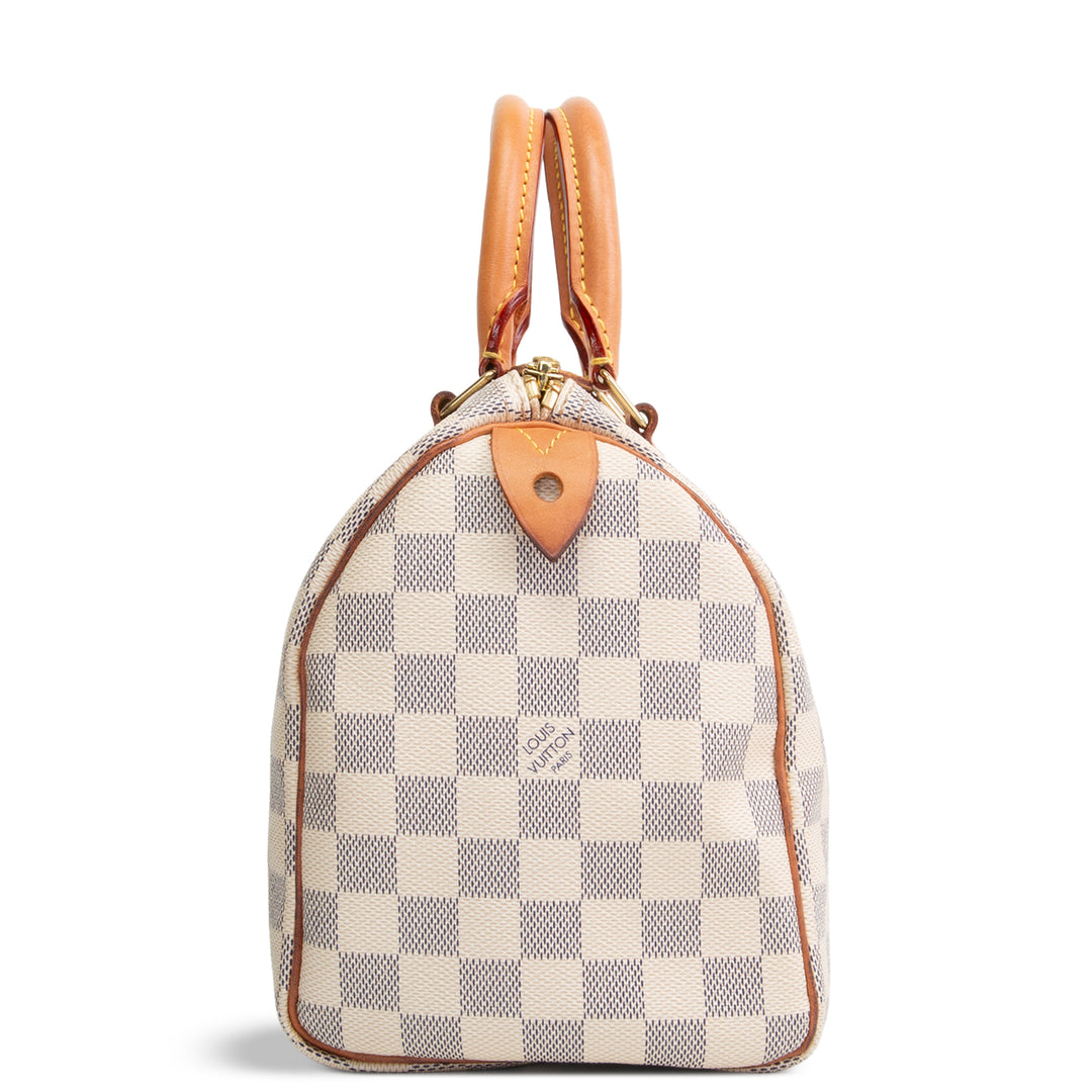 LOUIS VUITTON Damier Azur Speedy 25