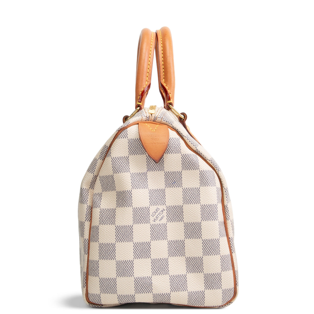 LOUIS VUITTON Damier Azur Speedy 25