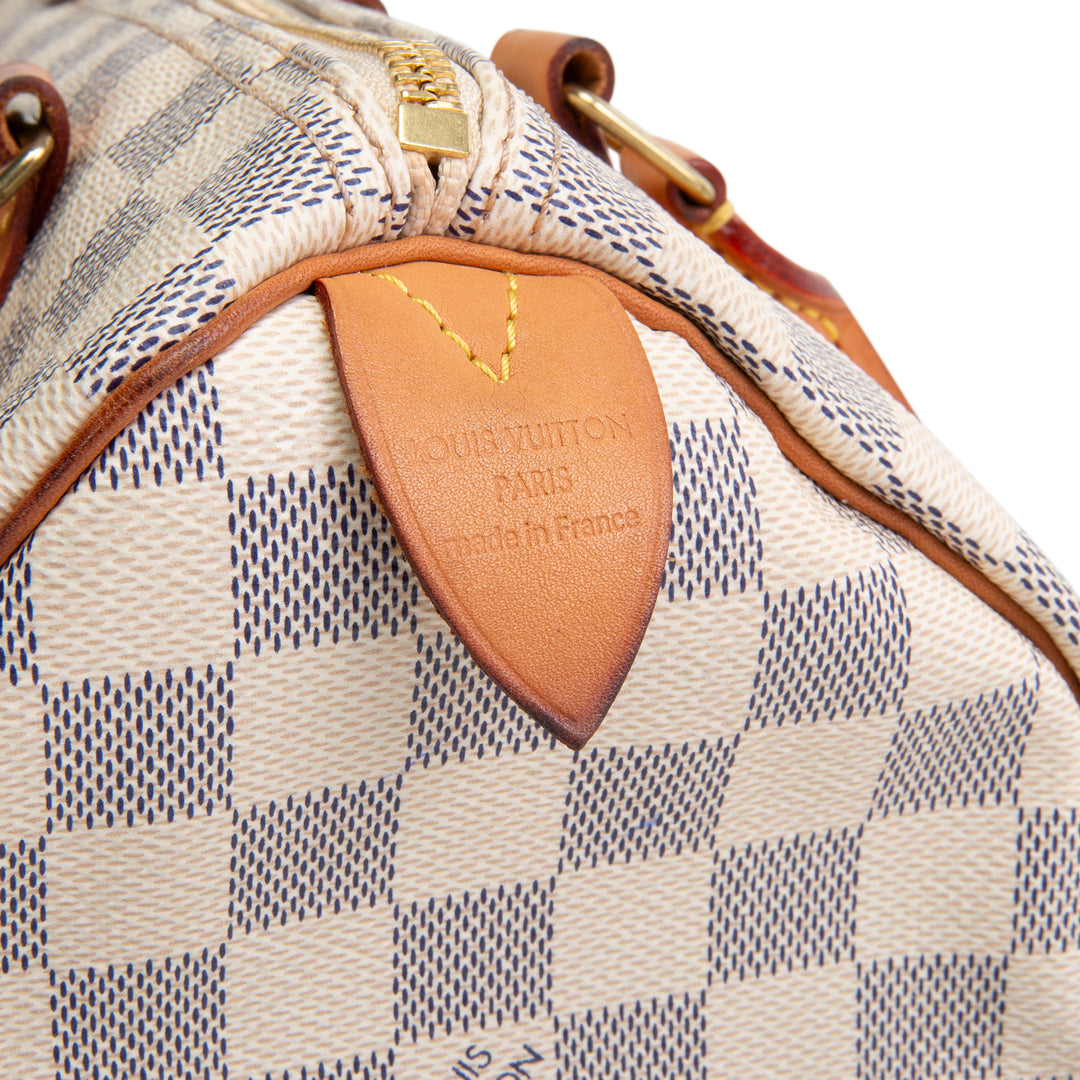 LOUIS VUITTON Damier Azur Speedy 25