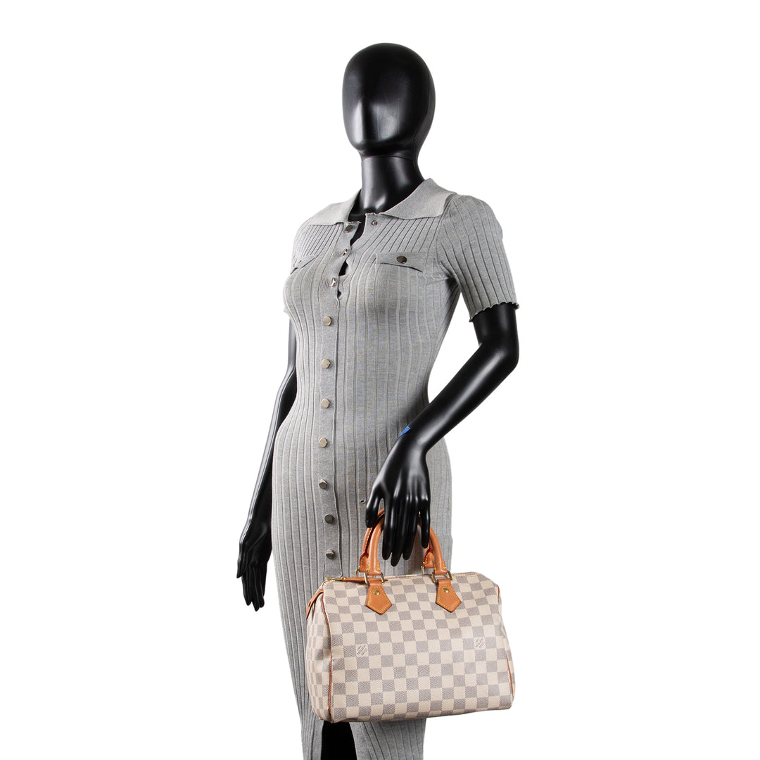 LOUIS VUITTON Damier Azur Speedy 25