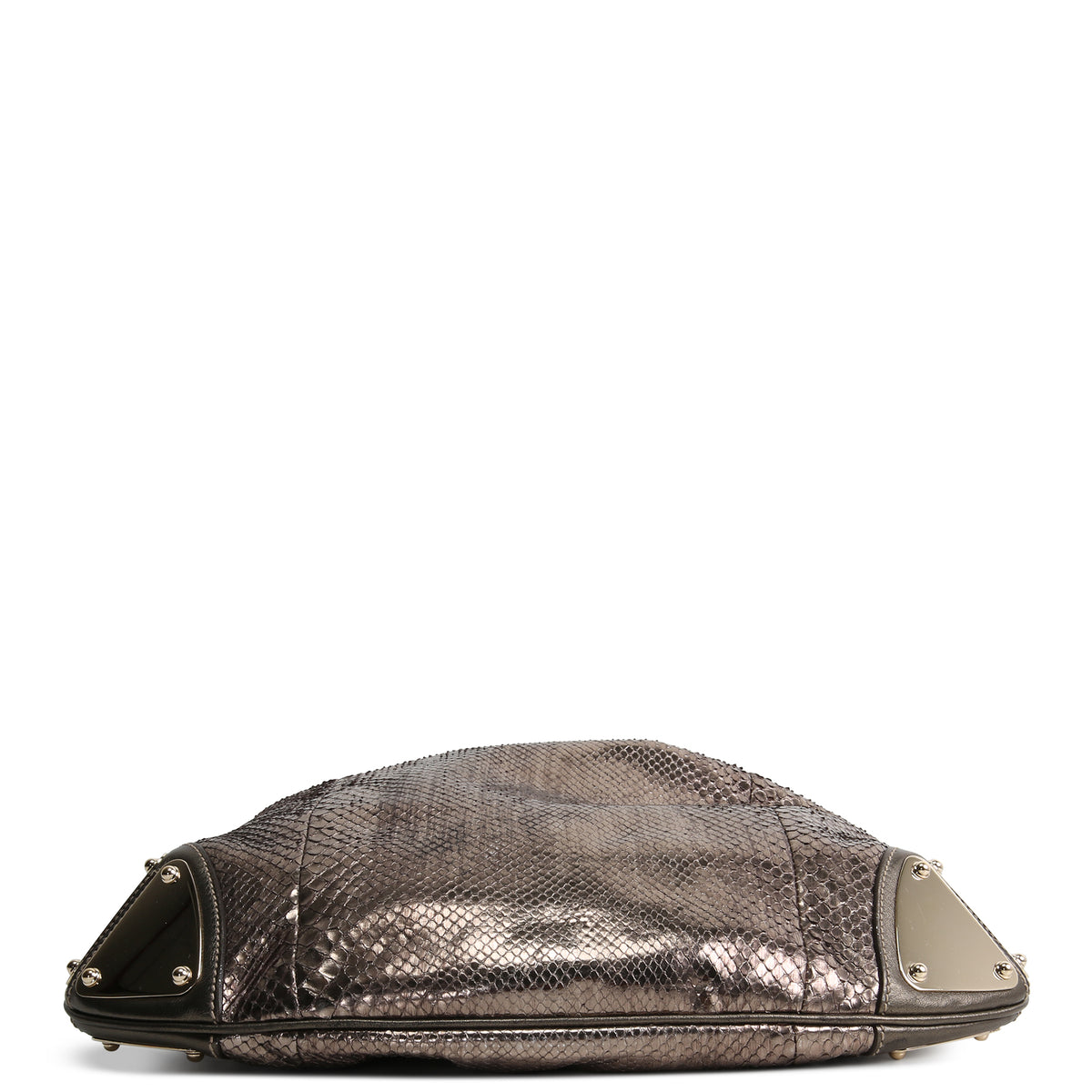 GUCCI Bamboo Babouska Indy Vintage Python - Metallic Bronze