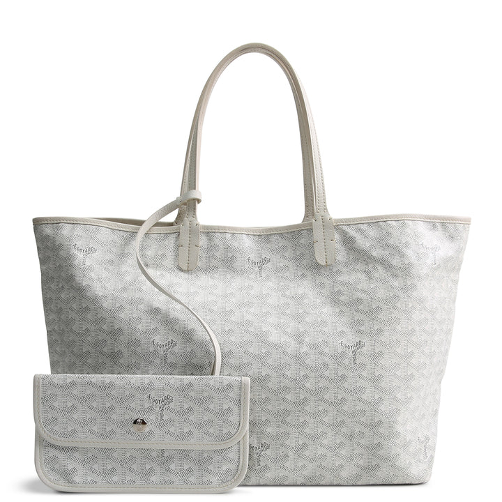 GOYARD Goyardine St. Louis Tote PM w/ Pouch - White