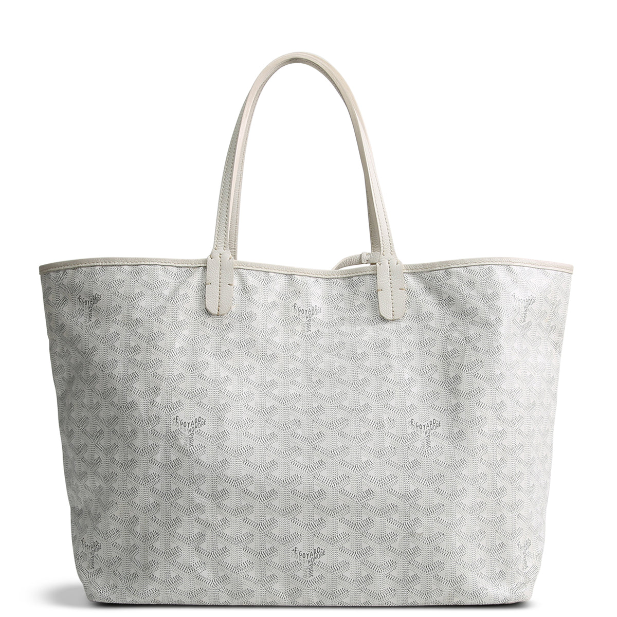 GOYARD Goyardine St. Louis Tote PM w/ Pouch - White
