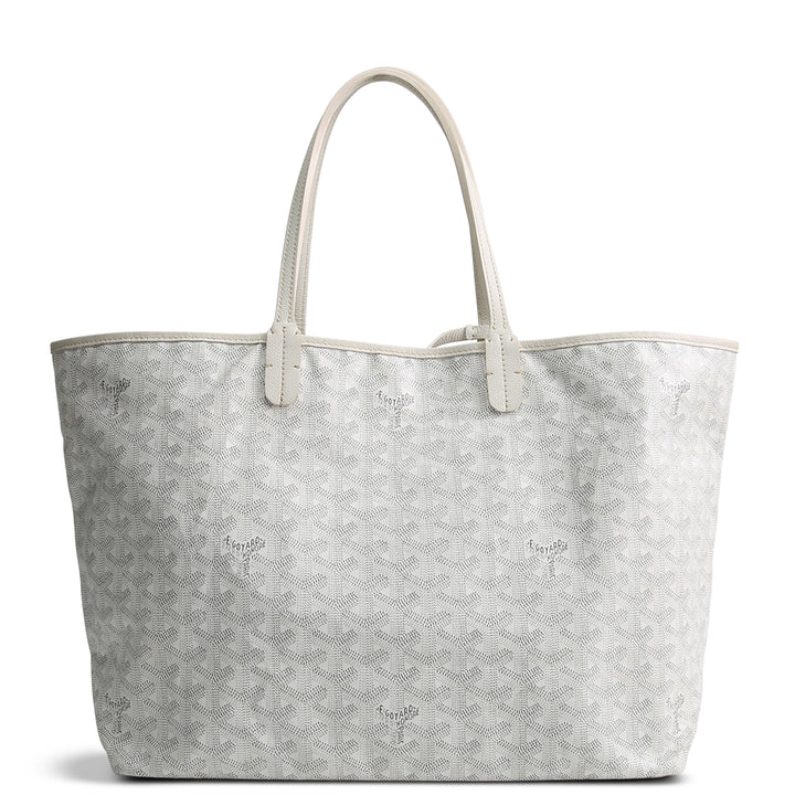 GOYARD Goyardine St. Louis Tote PM w/ Pouch - White