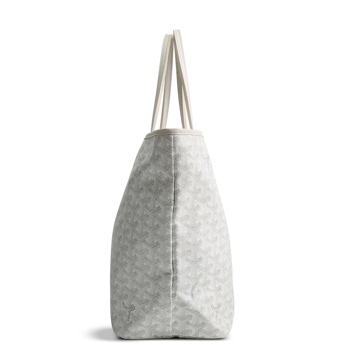 GOYARD Goyardine St. Louis Tote PM w/ Pouch - White