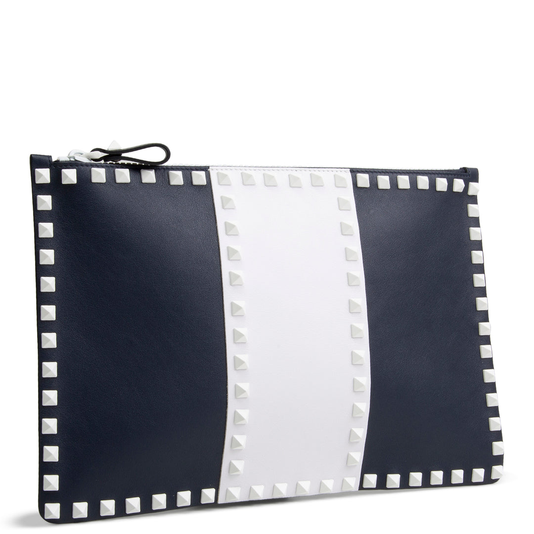 VALENTINO Free Rockstud Leather Zip Pouch