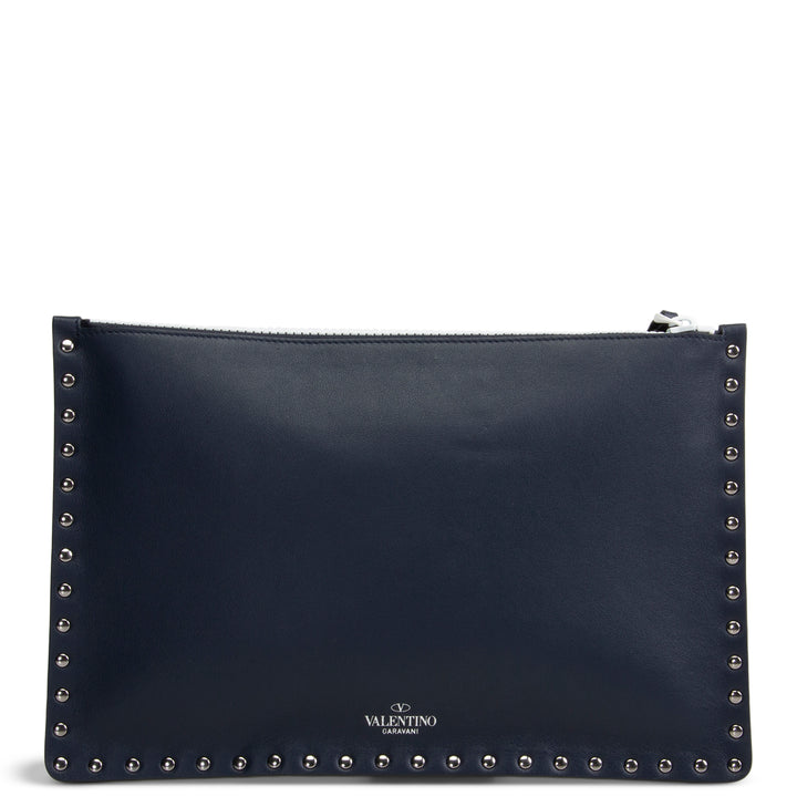 VALENTINO Free Rockstud Leather Zip Pouch