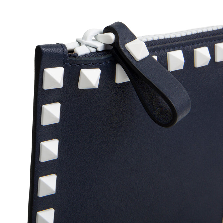 VALENTINO Free Rockstud Leather Zip Pouch