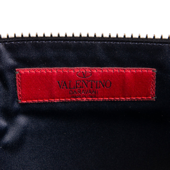 VALENTINO Free Rockstud Leather Zip Pouch