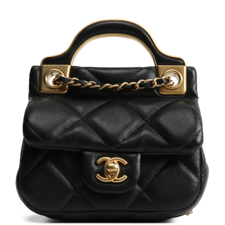 CHANEL Lady Handle Card Holder on Chain
