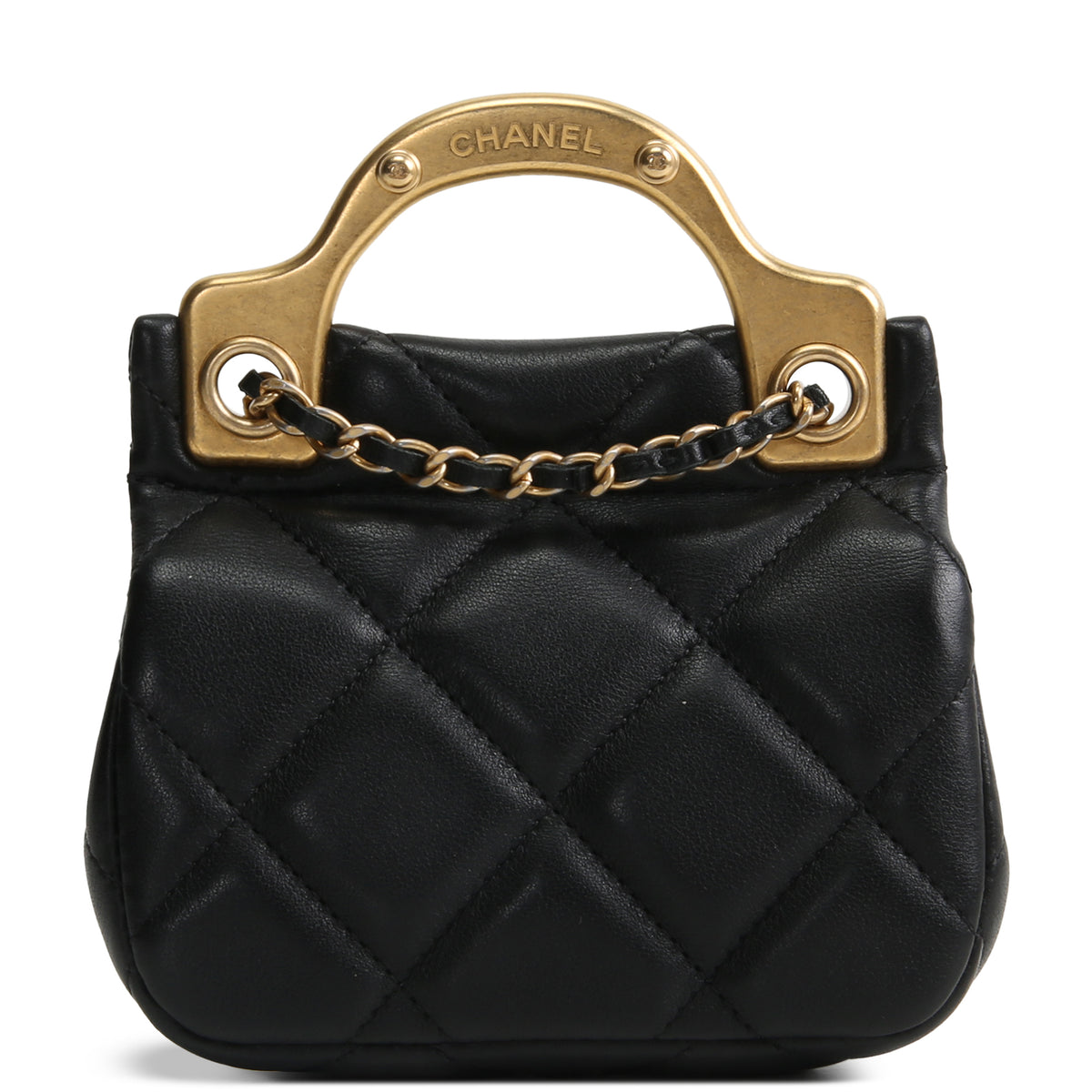 CHANEL Lady Handle Card Holder on Chain
