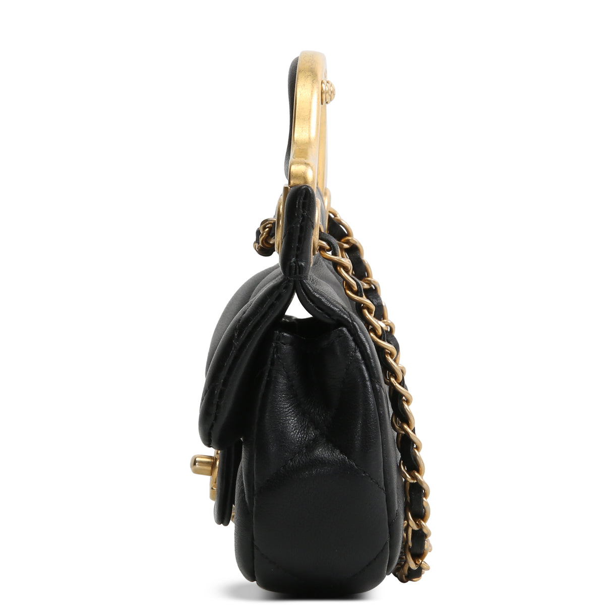 CHANEL Lady Handle Card Holder on Chain