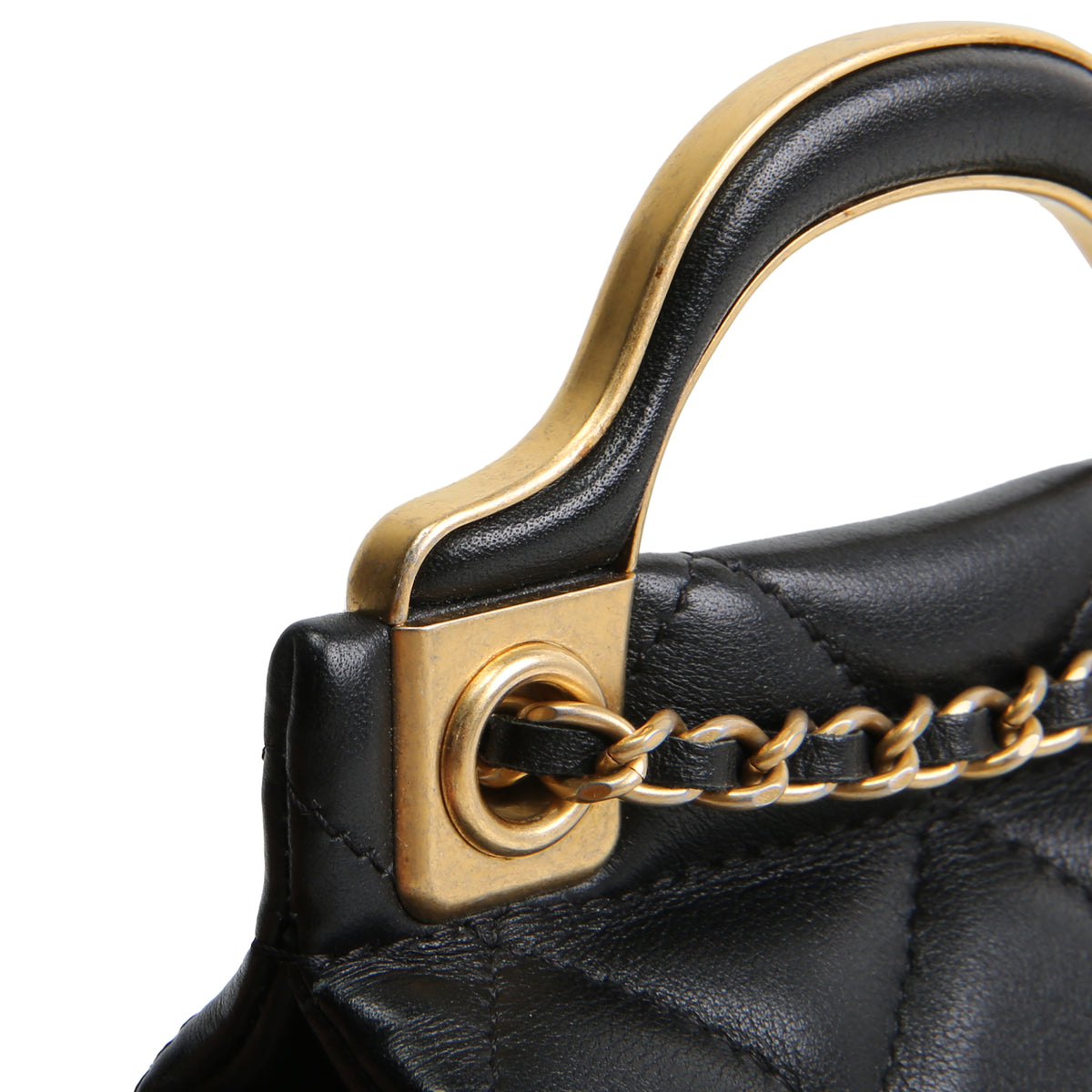 CHANEL Lady Handle Card Holder on Chain