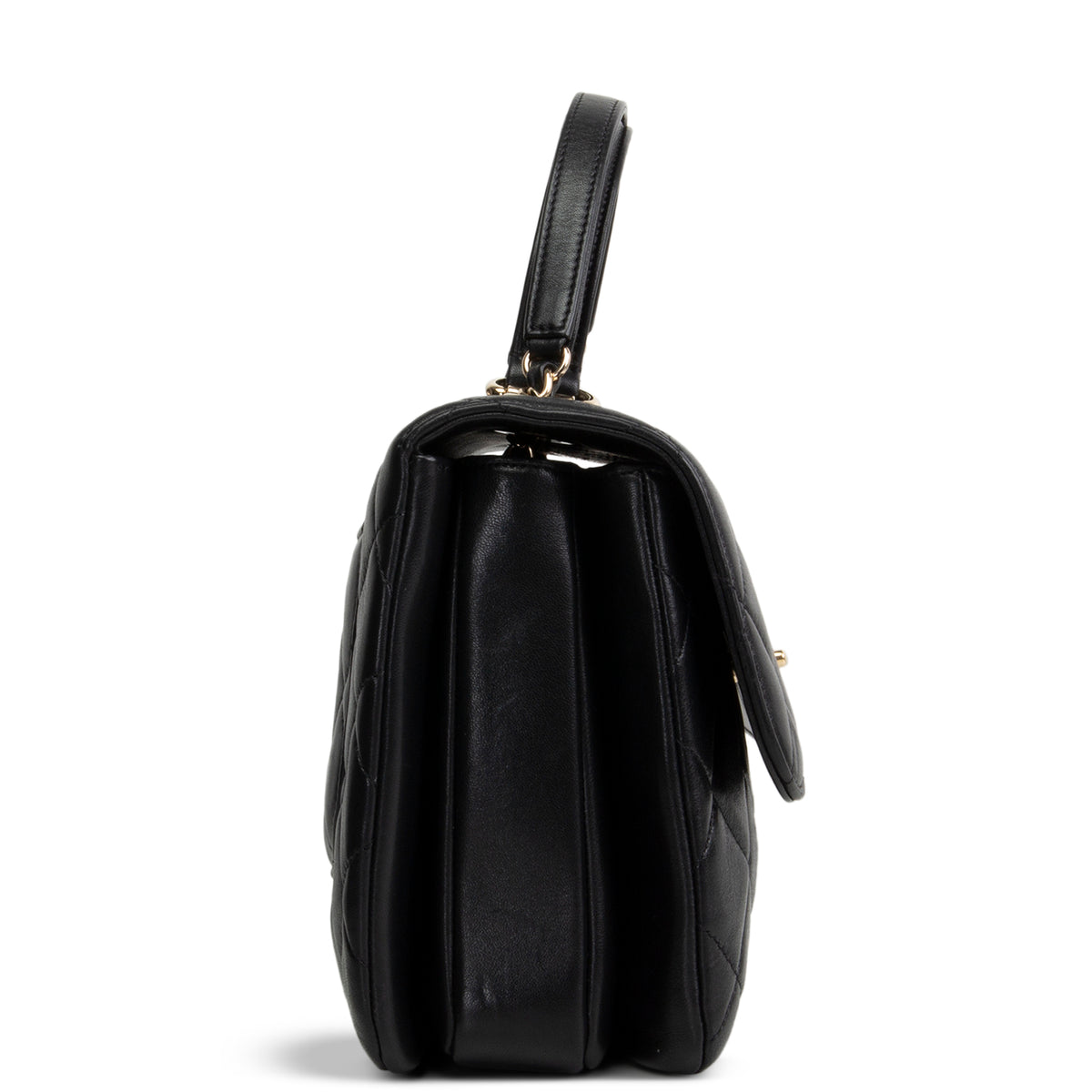 CHANEL Lambskin Top Handle Trendy Bag