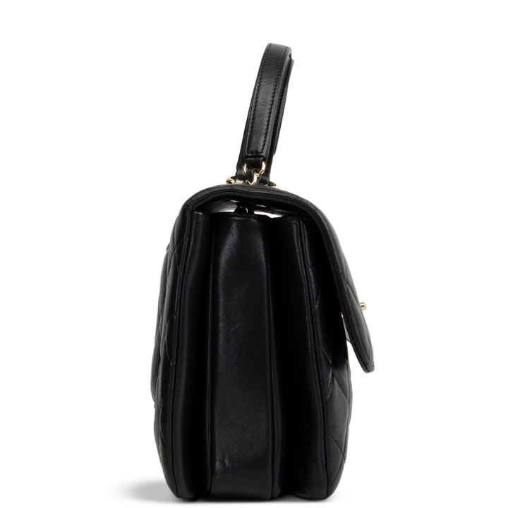 CHANEL Lambskin Top Handle Trendy Bag