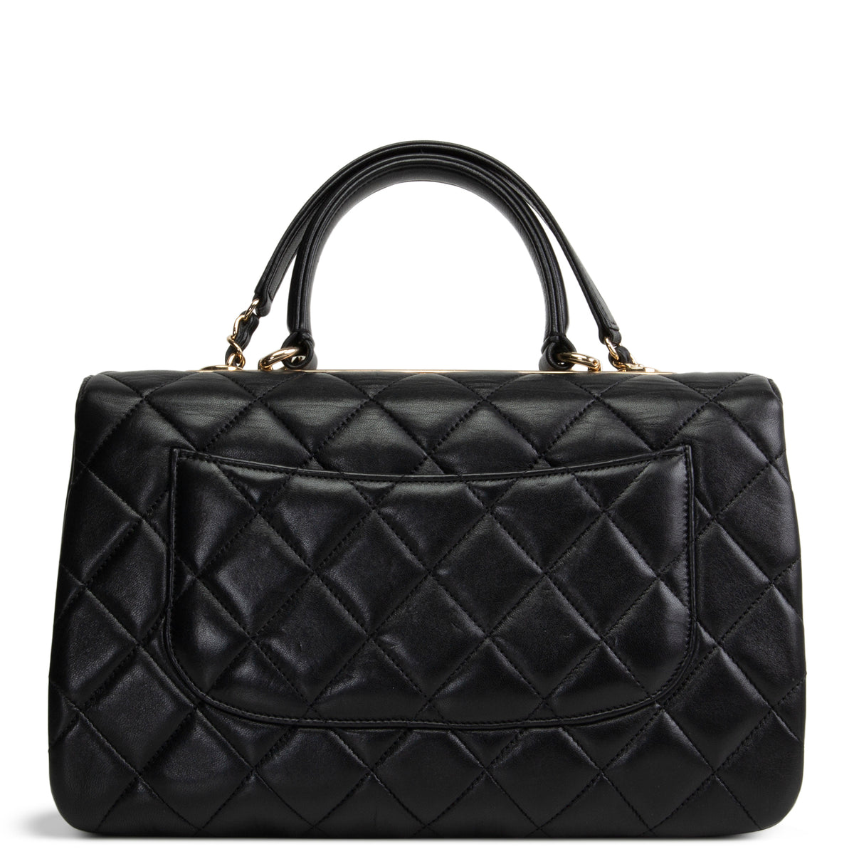 CHANEL Lambskin Top Handle Trendy Bag