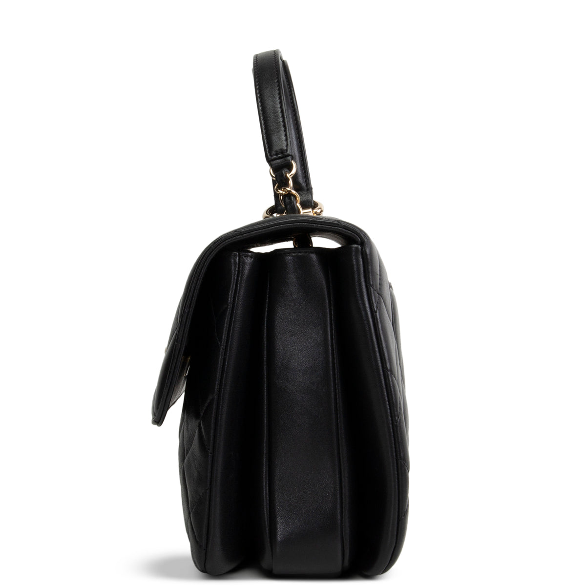 CHANEL Lambskin Top Handle Trendy Bag