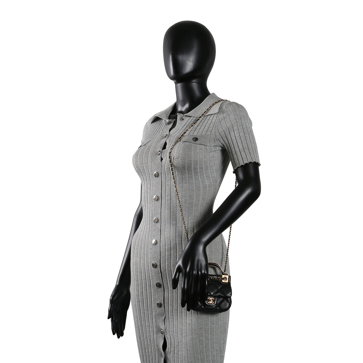CHANEL Lady Handle Card Holder on Chain