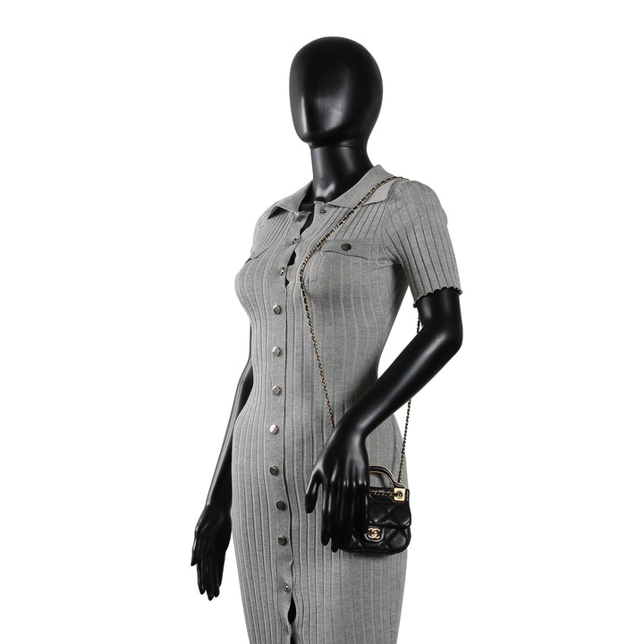 CHANEL Lady Handle Card Holder on Chain