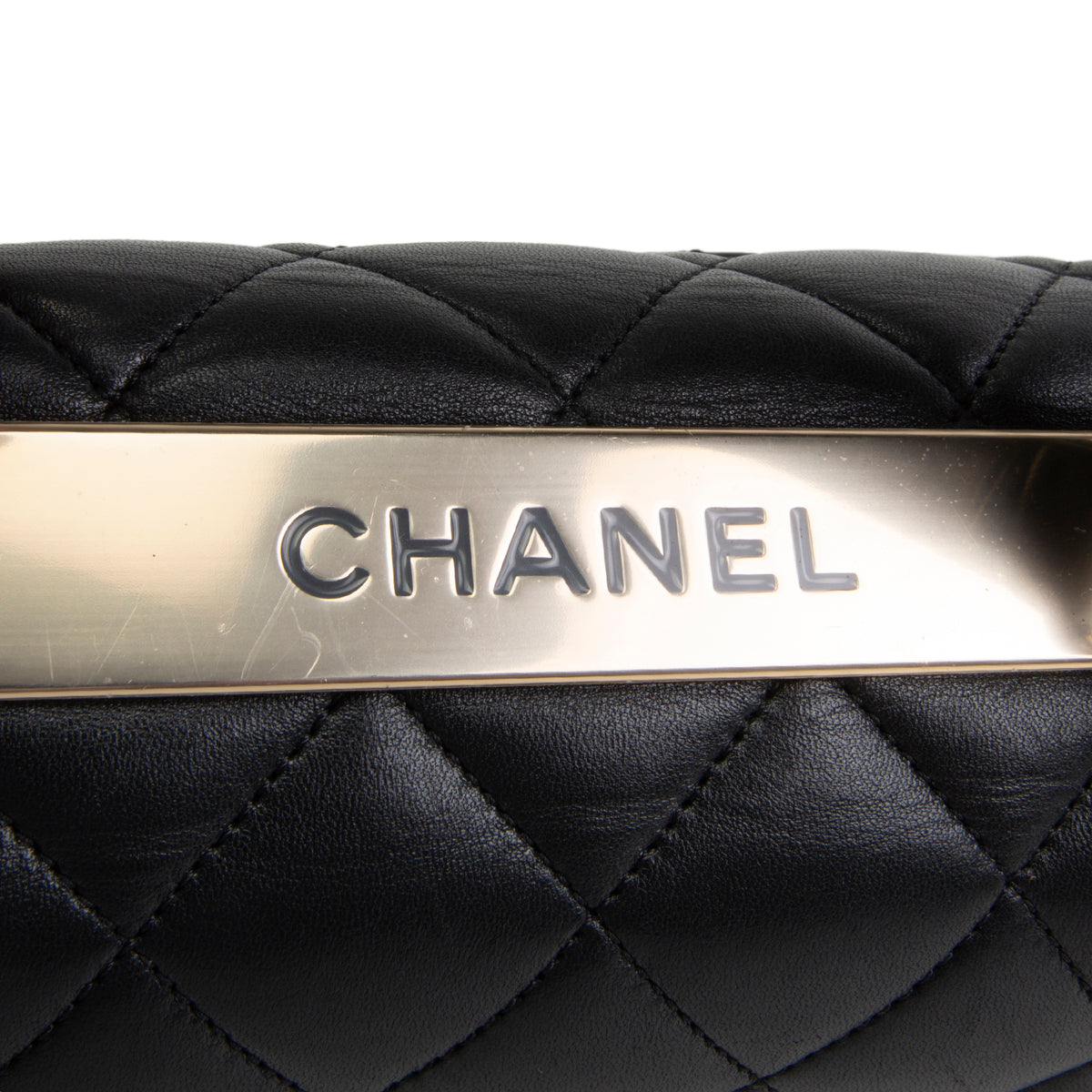CHANEL Lambskin Top Handle Trendy Bag