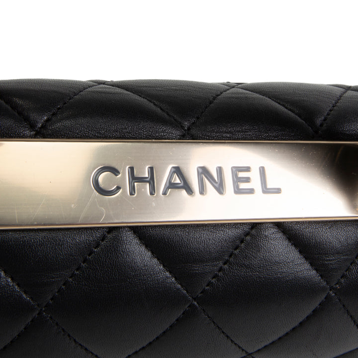 CHANEL Lambskin Top Handle Trendy Bag